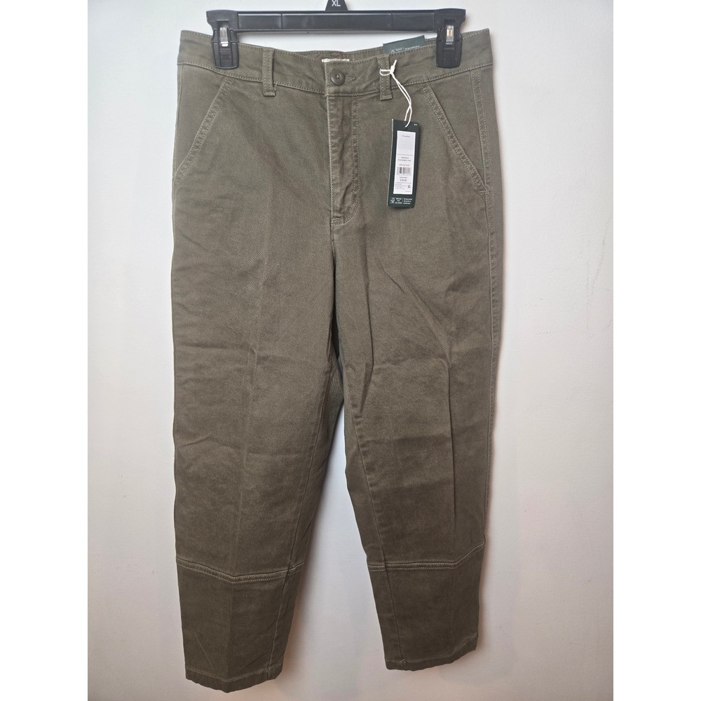 Alpine‎ Design Womens W6 Barrel Pant High Rise Cropped Olive Green Casual